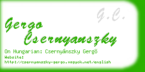 gergo csernyanszky business card