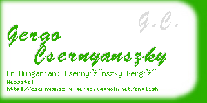 gergo csernyanszky business card